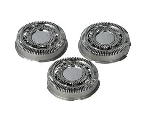 vhbw 3X Replacement Shaver Heads Compatible with Philips S7510, S7520, S7530, S7550, S7570, S7710, S7720, S7000, S7310, S7320, S7370 Electric Shaver Silver