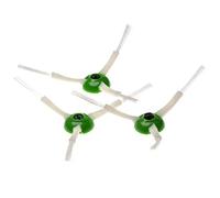vhbw 3x replacement side brushes compatible with iRobot Roomba E5, E6, E7, i7, i7 Plus, i7+ vacuum robot - cleaning brushes set, white/green