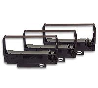 vhbw 3X Ribbon Cartridge Compatible with Bixolon SRP 275, SRP 270 Dot Matrix, Receipt Printer - Black Ink Ribbon