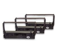 vhbw 3X Ribbon Cartridge Compatible with Epson M 250, ERC 23, M 252, M 250 Serie, M 255, 300 D Dot Matrix, Receipt Printer - Black Ink Ribbon