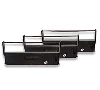 vhbw 3X Ribbon Cartridge Compatible with Epson TM-U 590, TM-H 5000 Serie, TM-H 5000 P, TM-H 5000 II Dot Matrix, Receipt Printer - Black Ink Ribbon