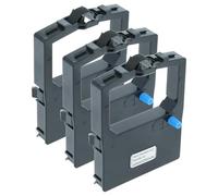 vhbw 3X Ribbon Cartridge Compatible with OKI Microline 320, 320 Series, 320 Elite, 320 Flatbed Dot Matrix, Receipt Printer - Black Ink Ribbon