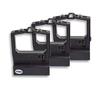 vhbw 3X Ribbon Cartridge Compatible with Printec PR9350, PR9330 Dot Matrix, Receipt Printer - Black Ink Ribbon
