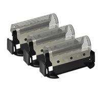 vhbw 3x Shaver Foil compatible with Braun Micron 808 Electric Shaver + Frame, Black/Silver