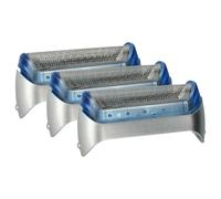 vhbw 3x Shaver Foil Replacement for Braun 20S for Electric Shaver + Frame, Silver/Blue