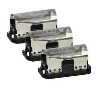 vhbw 3x Shaver Foil Replacement for Braun 265, 5235760, SB235, SB265, 235 for Electric Shaver + Frame, Black/Silver