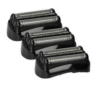 vhbw 3X Shaver Heads Replacement for Braun 21S, 21B for Electric Shaver Black
