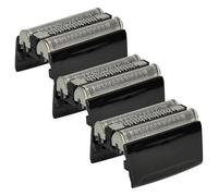 vhbw 3X Shaver Heads Replacement for Braun 52S, 52B for Electric Shaver Black