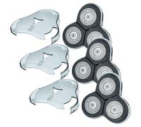 vhbw 3X Shaver Heads Replacement for Philips RQ12 Old Edition for Electric Shaver Black