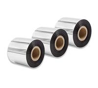 vhbw 3X Thermal Ribbon Compatible with Zebra ZT230, ZT220 Label Printer, 60 mm x 300 m, Wax-Plus, Black