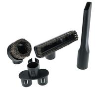vhbw 4-Part Vacuum Cleaner Nozzle Set compatible with Kärcher T 101, T10/1 Professional, T101eco!efficiency, T 111 Vacuum Cleaners - 32 mm Black
