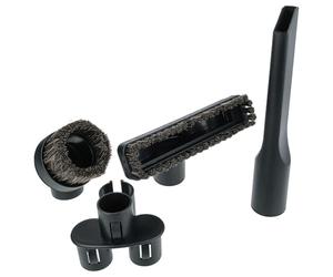 vhbw 4-Part Vacuum Cleaner Nozzle Set compatible with Kärcher T 101, T10/1 Professional, T101eco!efficiency, T 111 Vacuum Cleaners - 32 mm Black