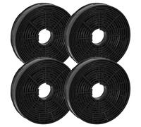 vhbw 4 x Activated Carbon Filters Compatible with Amica FH17231-1E, OTS515I, OTS615W, OTS515W, OTS615I Cooker Hood - 14 cm