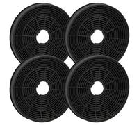 vhbw 4 x Activated Carbon Filters Compatible with Amica OKS661 S/T, OKS652 T, OKS942 T, OKS-661T, OKS-661S, KH 17181, KH 17180 Cooker Hood - 16 cm