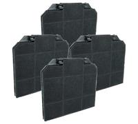 vhbw 4x Activated Carbon Filter compatible with AEG DI9611-M, DI9966-M, DI9993-M, DIE6180HM, DK6390-M Extractor Hood - 26.5 x 23.7 x 1.6 cm