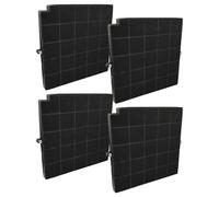vhbw 4x Activated Carbon Filter compatible with Arthur Martin ZDH3-60, ZDH3-90, ZDH4-60, ZDH4-90 Extractor Hood - 26.5 x 25.8 x 1.8 cm