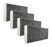 vhbw 4x Activated Carbon Filter compatible with Bosch DBB67AM60, DBB96AF50/01, DBB96AF50, DBB66AF50/01, DBB66AF50 Extractor Hood - 46 x 19.1 x 5 cm