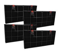vhbw 4x Activated Carbon Filter compatible with Elica ELIPLANE IX F/80 LX FL, ELIPLANE LX IX F/60 Extractor Hood - 43 x 21.2 x 2.7 cm