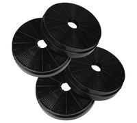 vhbw 4x Activated Carbon Filter compatible with Klarstein 10034101, 10032879, 10033061, 10034098, 10034099, 10034100 Extractor Hood - 17.5 cm