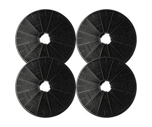vhbw 4x Activated Carbon Filter compatible with Klarstein Skyfall Smart 10035379, 10035378 Extractor Hood - 17.5 cm