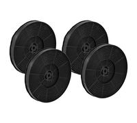 vhbw 4x Activated Carbon Filter compatible with Respekta CH 2060 SB, CH 1259 IXN, CH160IX-A, CH1259IXN, CH150IX-A Extractor Hood - 17.5 cm