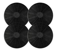 vhbw 4x Activated Carbon Filter compatible with Respekta CH 44060-60 GA, CH4090GN, CH4060GN, CH 4138 IX C Extractor Hood - 17.5 cm