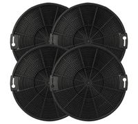 vhbw 4x Activated Carbon Filter compatible with Zanussi ZHC9131X, ZHG511G, ZHC6131X, ZHG51250GA, ZHG51260GA, ZHG512G Extractor Hood - 15 cm