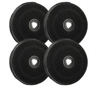 vhbw 4x Activated Carbon Filter compatible with Zanussi ZHT610X - GZD 0160, ZHT630X - EFF 57, ZHT 630 W - 942490000/00 Extractor Hood - 23 cm