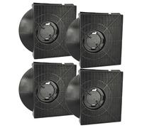 vhbw 4x Activated Carbon Filter Replacement for Smeg KITFC300 for Extractor Hood - 21.3 x 20.7 x 4.1 cm