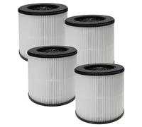vhbw 4x Air Filter compatible with DIKI B-D02H Air Purifier - Combi Filter Pre Filter + HEPA + Activated Carbon