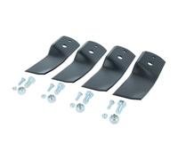 vhbw 4X Blade Replacement for Stiga 1134-6238-01, 1134-9119-01, 1134-7880-01 for Cordless Lawnmower - Cutter Blades, Black, Steel