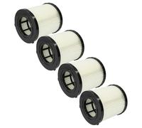 vhbw 4x Cartridge Filter compatible with Dewalt DCV581h, DCV584l, DCV580h, DCV582, DCV580, DCV581 Vacuum Cleaner - Black White