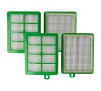 vhbw 4x Filter compatible with AEG Electrolux ACX 6361, ACX 6362, ACX 6363, ACX 6364, ACX 6359, ACX 6360 Vacuum Cleaner - HEPA filter Green White