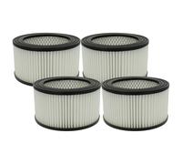 vhbw 4x Filter compatible with Cecotec Conga PowerAsh 1200 Ash Vac - HEPA filter Black White