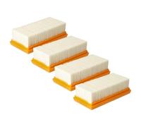 vhbw 4x Flat-Fold Filter compatible with Makita VC4210M Vacuum Cleaner - Motor Cooling Air Filter