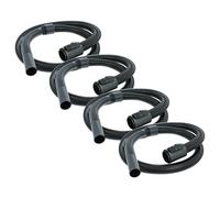 vhbw 4X Hose Compatible with Kärcher KNT 4 Vacuum Cleaner - 2 m, Handle, 35 mm Round Connection