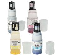 vhbw 4x Refill Ink compatible with Canon MAXIFY GX 2050, GX 2040, GX 1050 Printer - Refill Set, cyan, magenta, black, yellow, Pigmented