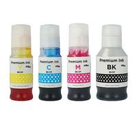 vhbw 4x Refill Ink compatible with Canon Pixma G 2460 Printer - Refill Set, dye cyan, dye magenta, dye black, dye yellow