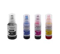 vhbw 4x Refill Ink compatible with Epson L6170, L6190, L6160 Printer - Refill Set, black, dye cyan, dye magenta, dye yellow, 330ml