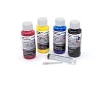 vhbw 4x Refill Ink compatible with Epson Stylus SX105, SX110, SX115 Printer - Refill Set, cyan, magenta, yellow, black, Pigmented, 100ml