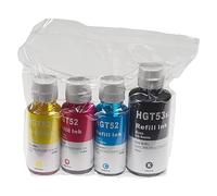 vhbw 4x Refill Ink compatible with HP Smart Tank 5106, 5105, 558, 530, 670, 516, 515 Printer - Refill Set, cyan, magenta, yellow, black