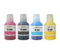 vhbw 4x Refill Ink Replacement for Canon GI-56M, GI-56BK, 4432C001, GI-56C for Printer - Refill Set, cyan, magenta, yellow, black, Pigmented