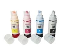 vhbw 4x Refill Ink Replacement for Epson C13T03R440 for Printer - Refill Set, dye cyan, dye magenta, dye black, dye yellow, 280ml