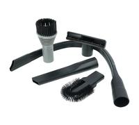 vhbw 5-Part Vacuum Cleaner Nozzle Set compatible with Kärcher BV 111, T 10/1, T 10/1 Adv, BV 5/1, BV 5/1 BP Vacuum Cleaners - 32 mm Black Grey