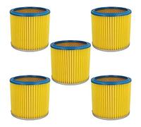 vhbw 5 x round filter/lamellar filter compatible with Topcraft TC-NTS 30 A central filter vacuum cleaner, multi-purpose vacuum cleaner