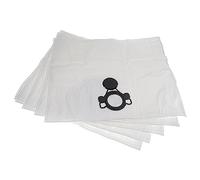 vhbw 5 x Vacuum Cleaner Bags Compatible with Stihl SE 122 E, SE 122 Vacuum Cleaner, Microfleece, 27 cm x 21.5 cm, White