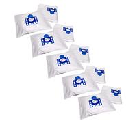 vhbw 50 x Vacuum Cleaner Bags Compatible with Miele Baby Care 4000 Vacuum Cleaner - Micro Fleece, Type F/J, Type M, 27 cm x 20 cm, Blue / White