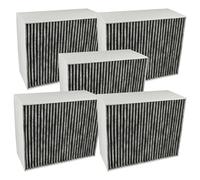 vhbw 5x Activated Carbon Filter compatible with Siemens LF98BC540B/03, LF98BC540B/02, LF98BC540B/01 Extractor Hood - 22.7 x 18.9 x 10 cm