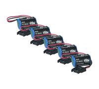 vhbw 5x Battery compatible with Allen Bradley DL20 DataLiner, D-2/17, B-2/17, C-2/16, D-2/16, C-2/17 Industrial Controller (1000 mAh, 3 V, Li-MnO2)