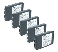 vhbw 5x Battery compatible with Autec LK NEO Industrial Radio Remote Control (2000 mAh, 3.7 V, Li-polymer) - Black